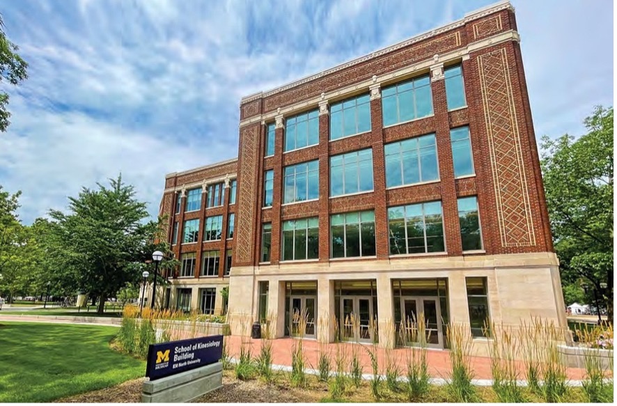 Exterior view of the School of Kinesiology building